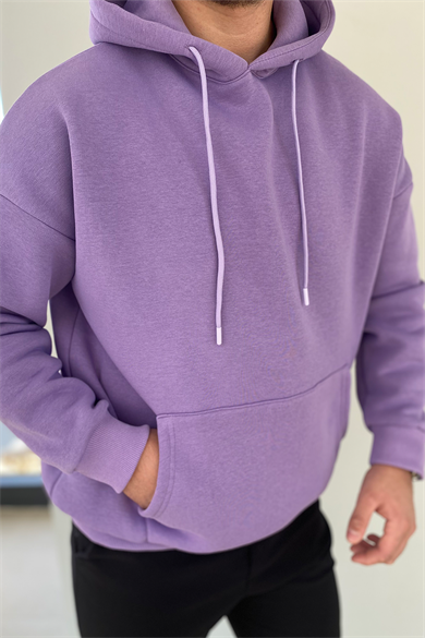 LİLA OVERSIZE BASIC SWEATSHİRT