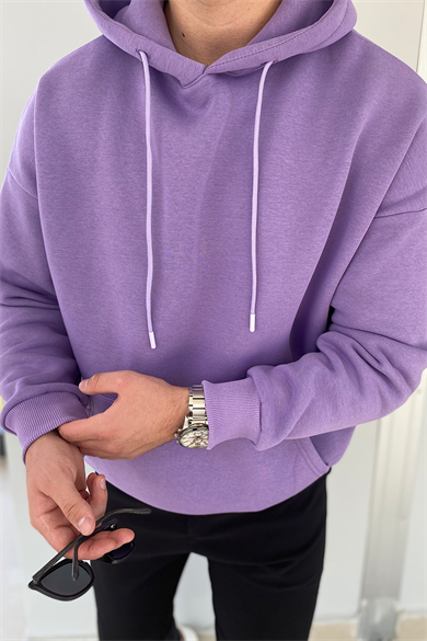 LİLA OVERSIZE BASIC SWEATSHİRT