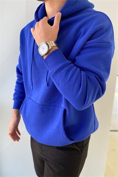 MAVİ OVERSIZE BASIC SWEATSHİRT