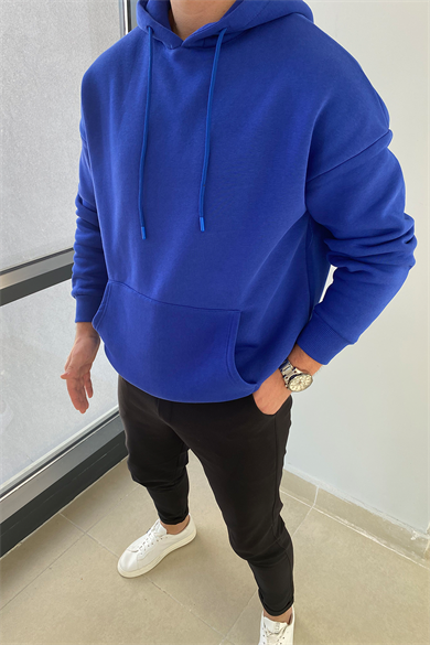 MAVİ OVERSIZE BASIC SWEATSHİRT