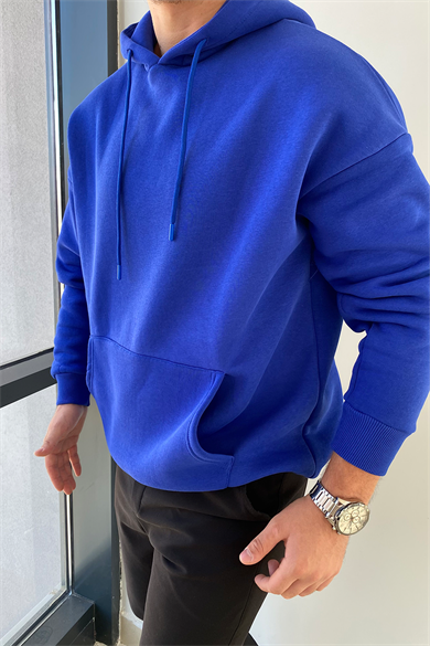 MAVİ OVERSIZE BASIC SWEATSHİRT
