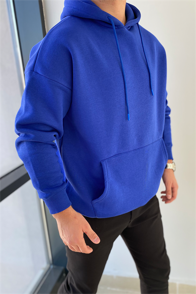 MAVİ OVERSIZE BASIC SWEATSHİRT