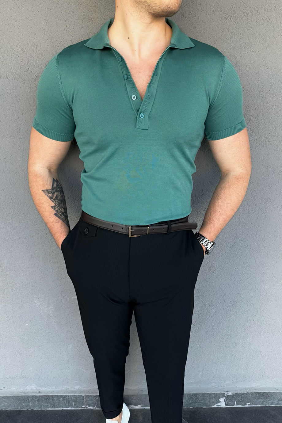 MINT 5 DÜĞME DETAYLI POLO YAKA TRİKO T-SHİRT