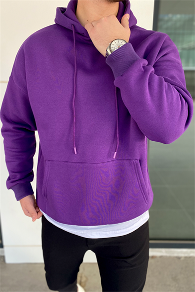 MOR OVERSIZE KALIP BASIC SWEATSHİRT