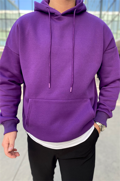 MOR OVERSIZE KALIP BASIC SWEATSHİRT