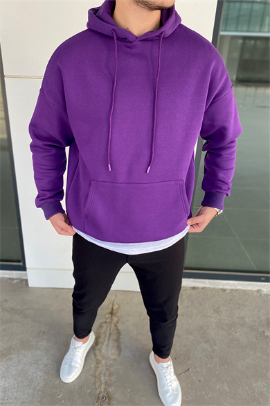 MOR OVERSIZE KALIP BASIC SWEATSHİRT