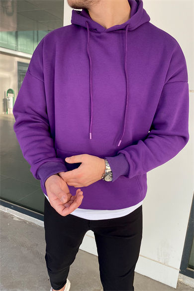 MOR OVERSIZE KALIP BASIC SWEATSHİRT