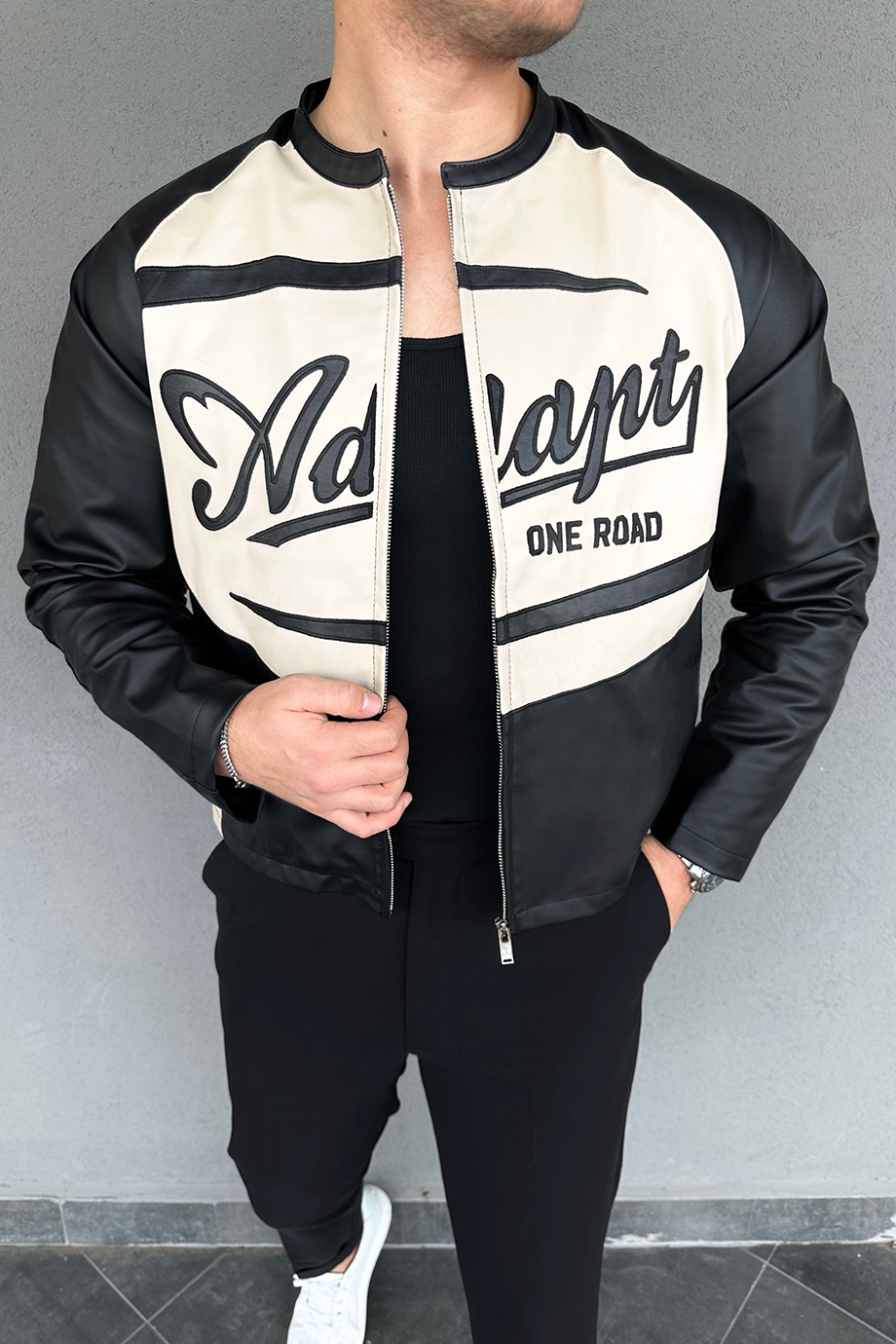 ÖZEL TASARIM HAKİM YAKA DERİ CEKET