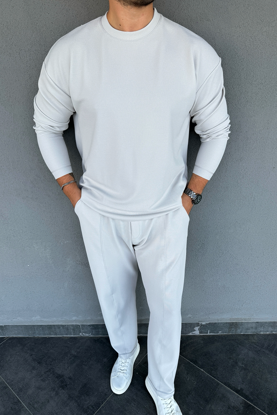 PREMİUM SERİ GRİ KAZAK-PANTALON TAKIM
