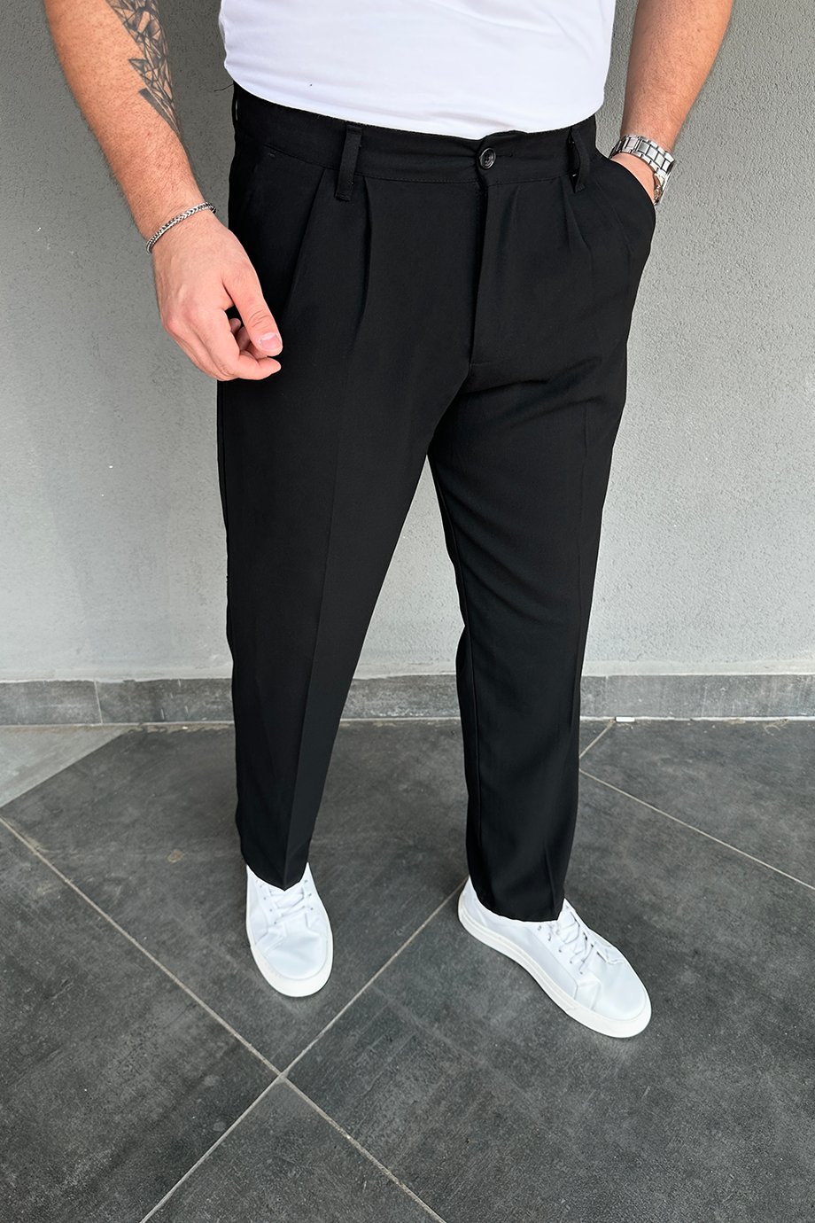 SİYAH BAGGY KUMAŞ PANTALON