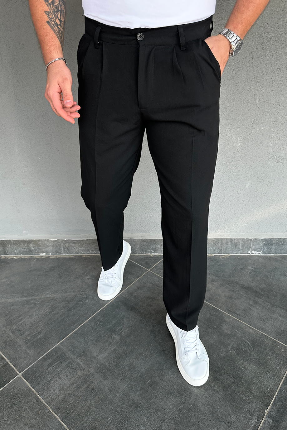 SİYAH BAGGY KUMAŞ PANTALON