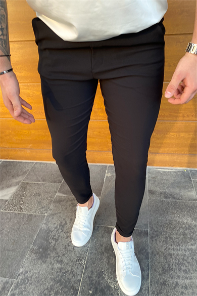SİYAH DOUBLE PAÇA FULL LİKRALI PANTALON