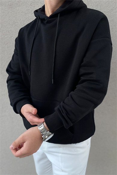 SİYAH OVERSIZE BASİC SWEATSHİRT
