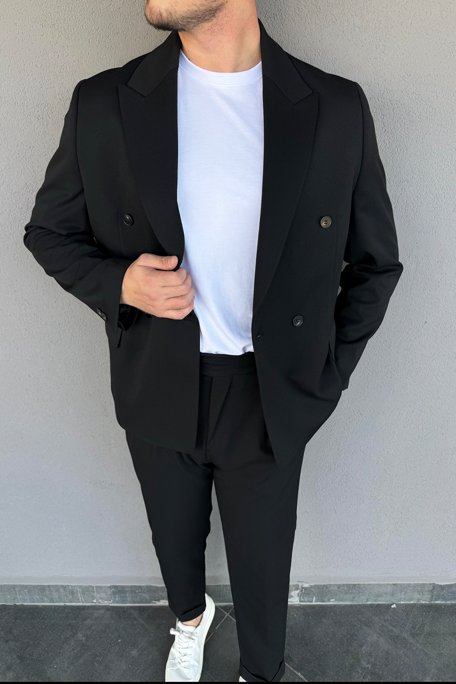 SİYAH PREMİUM KRUVAZE CEKET