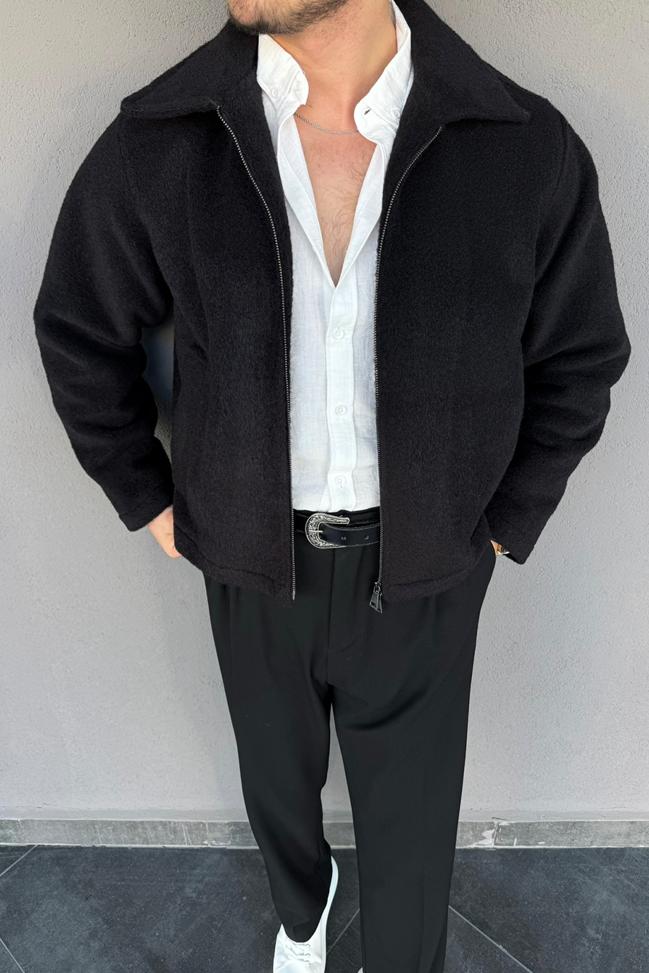 SİYAH PREMİUM SERİ GENİŞ YAKA MONT