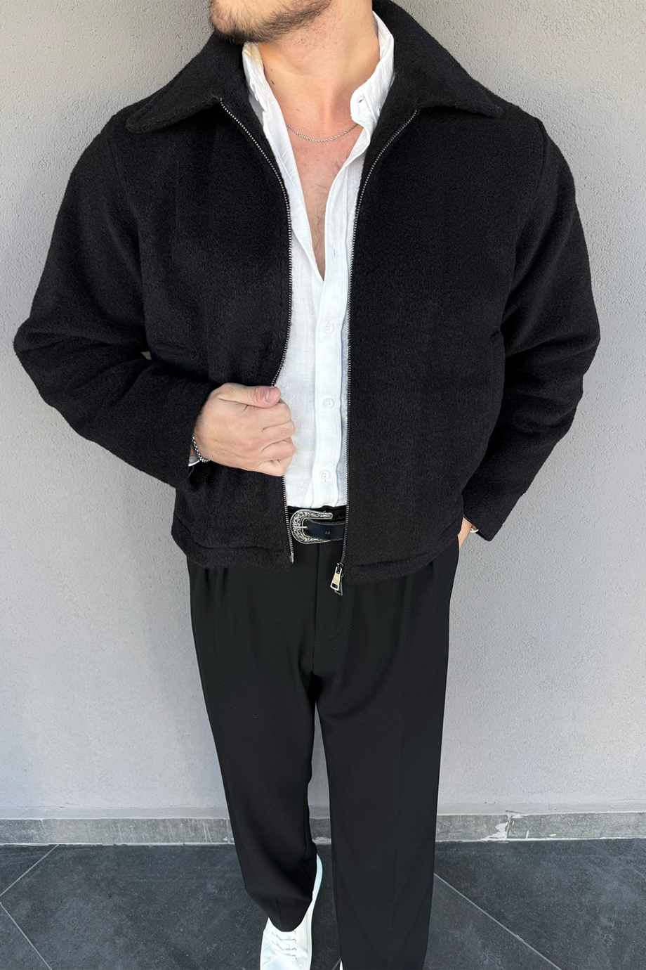 SİYAH PREMİUM SERİ GENİŞ YAKA MONT