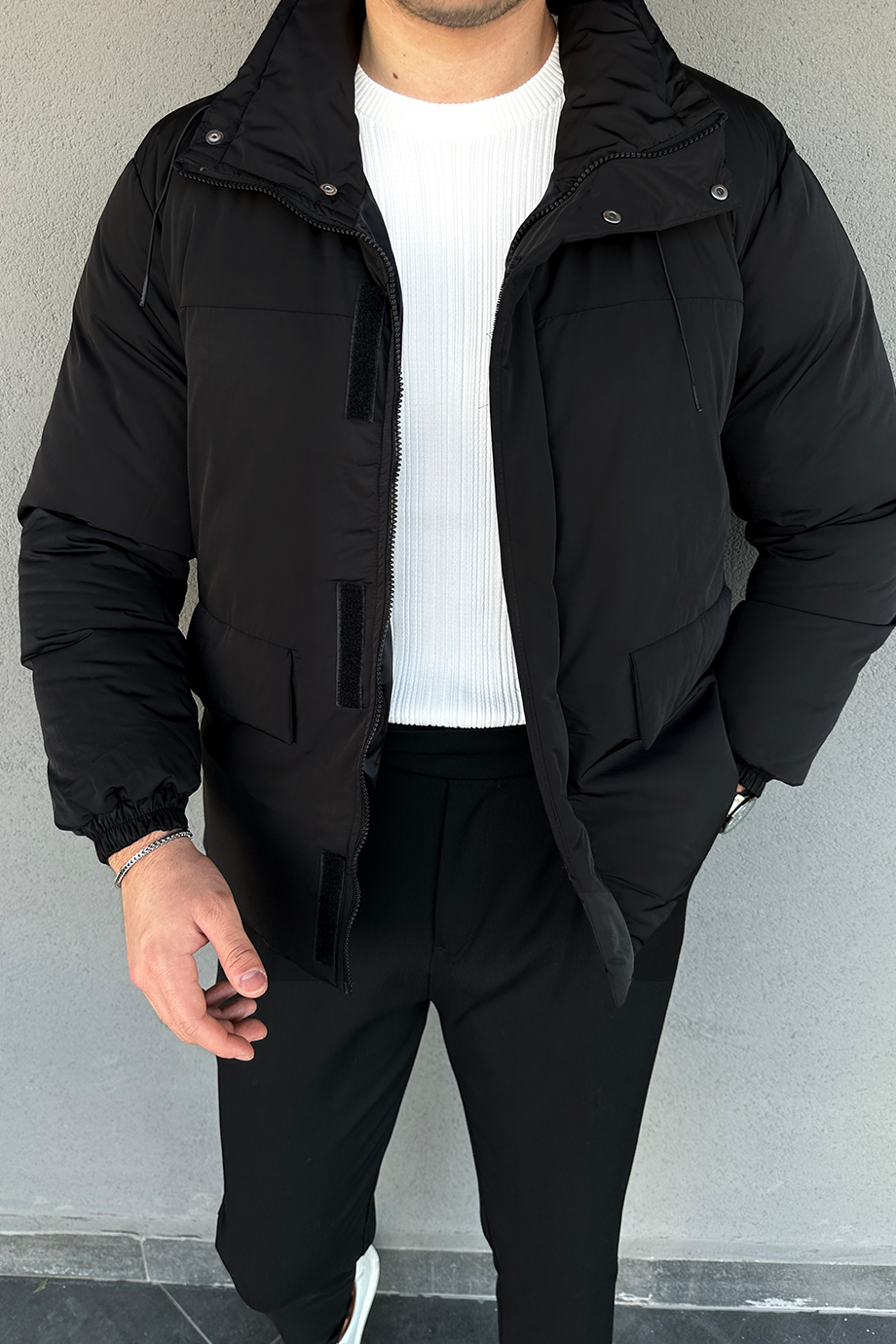 SİYAH ŞİŞME MONT