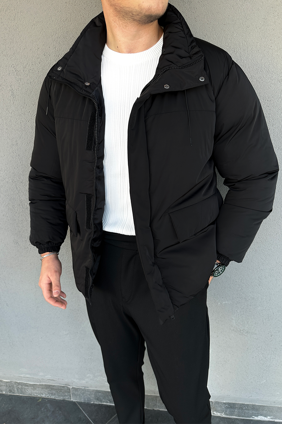 SİYAH ŞİŞME MONT