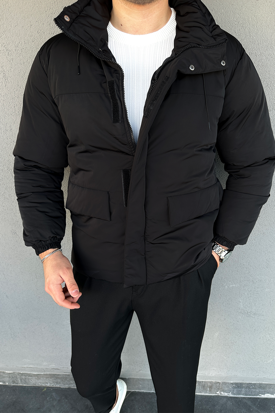 SİYAH ŞİŞME MONT