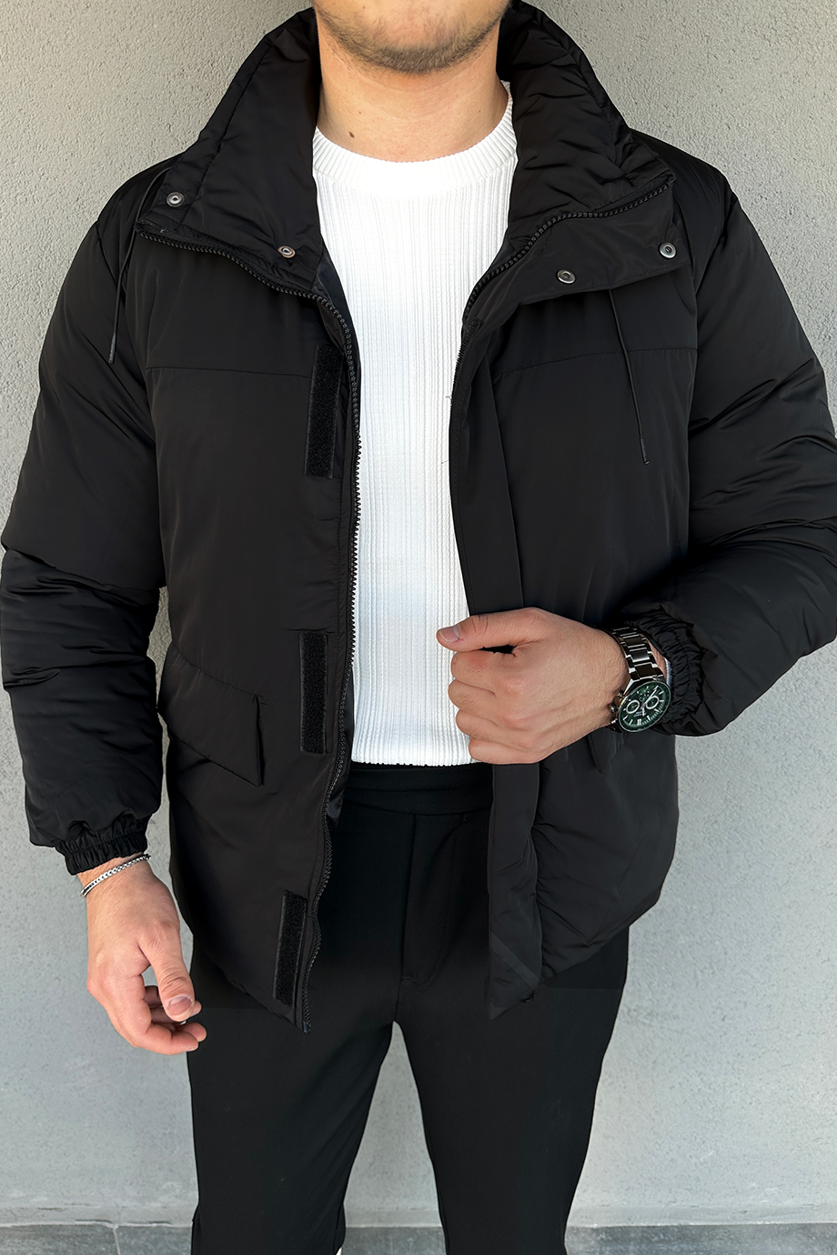 SİYAH ŞİŞME MONT