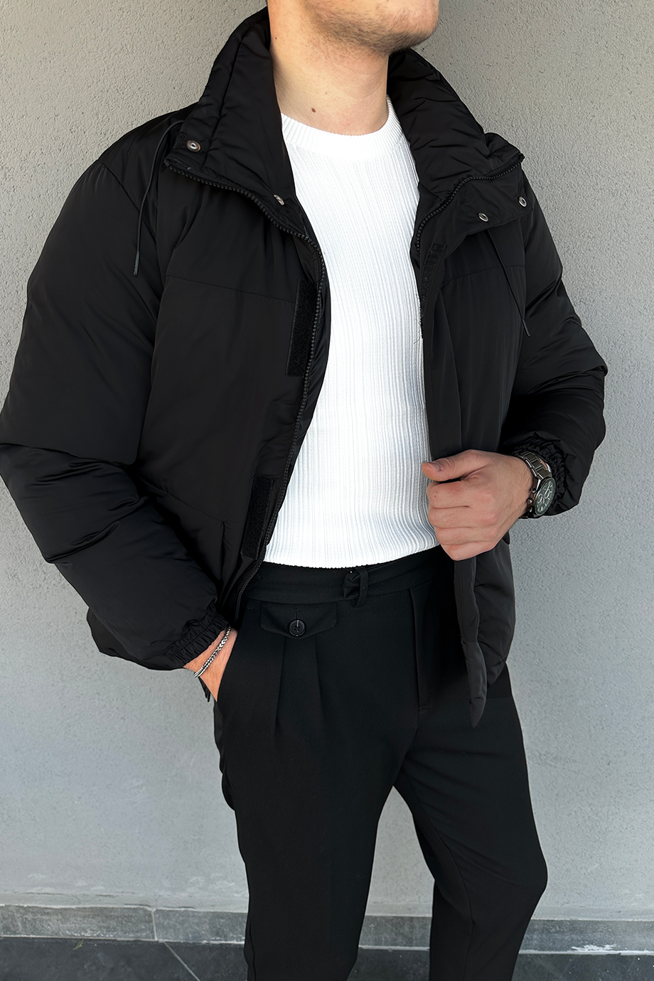 SİYAH ŞİŞME MONT