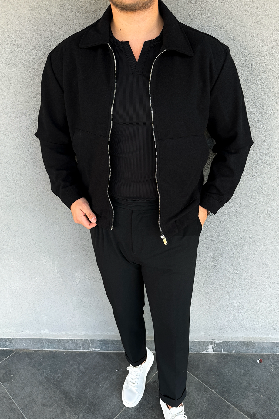 SİYAH YÜKSEK KALİTEDE KAŞE CEKET