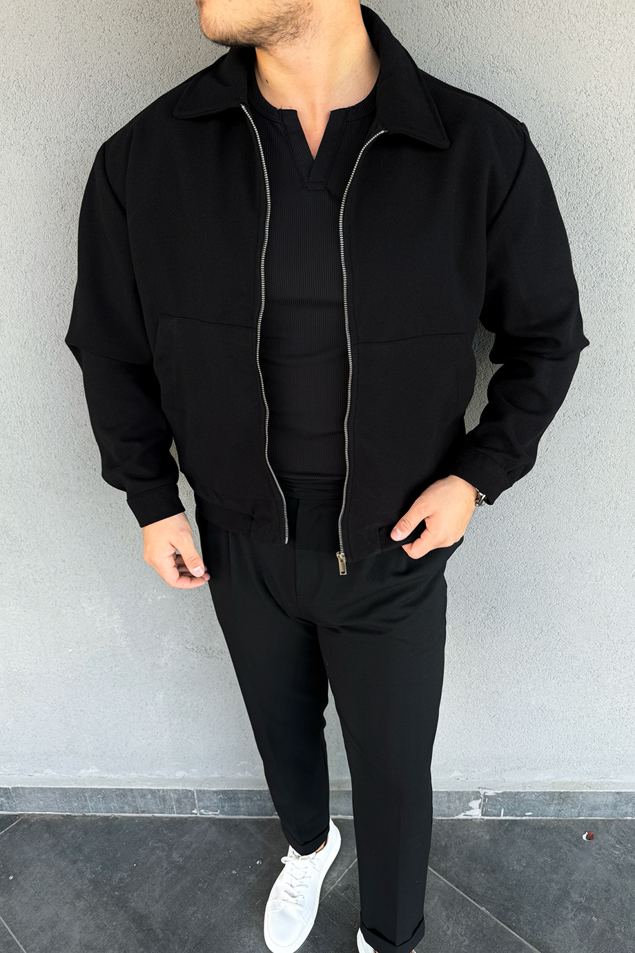 SİYAH YÜKSEK KALİTEDE KAŞE CEKET