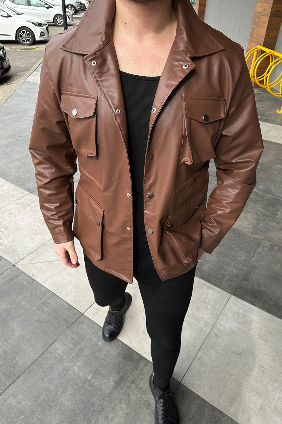 TABA KÖRÜKLÜ DERİ CEKET