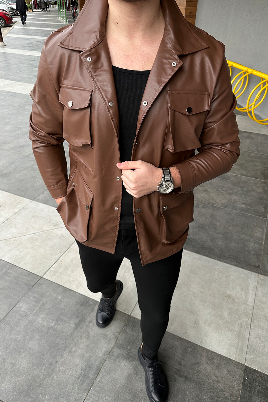 TABA KÖRÜKLÜ DERİ CEKET