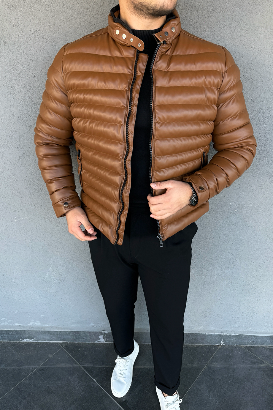 TABA ŞİŞME PREMİUM DERİ MONT