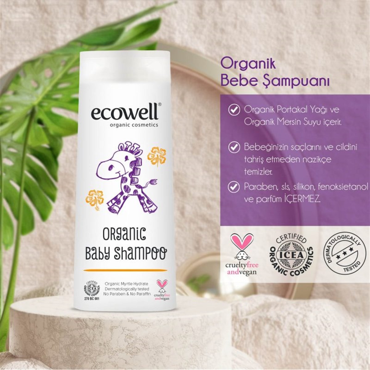 Ecowell Organik Bebe Şampuanı - 300 ml