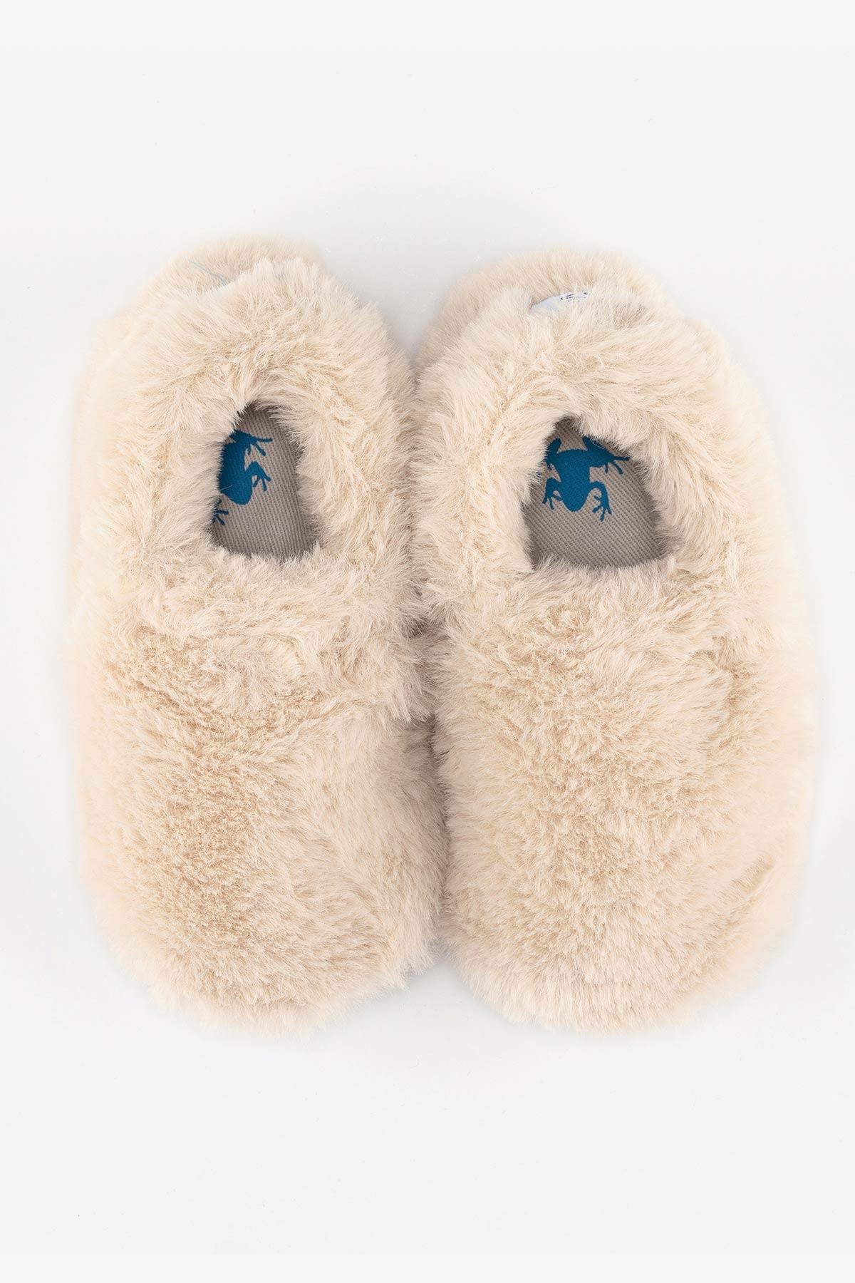 Furry Furry Off White Fur İlk Adım Bebek Ayakkabı