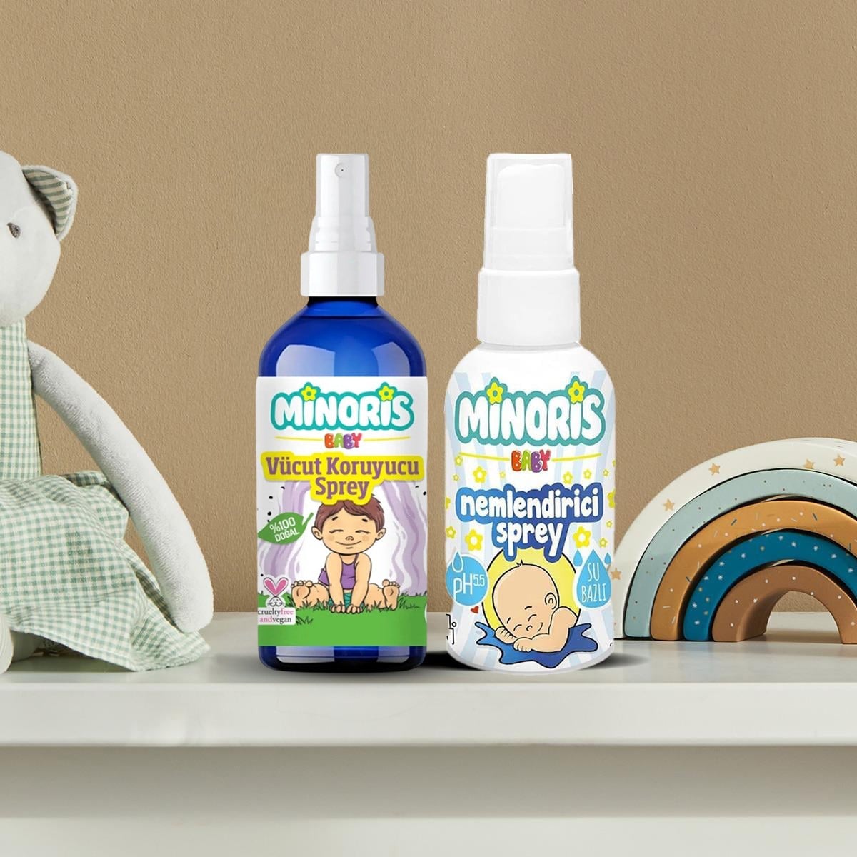 Minoris Baby Vücut Koruyucu ve Baby Su Bazlı Nemlendirici Sprey