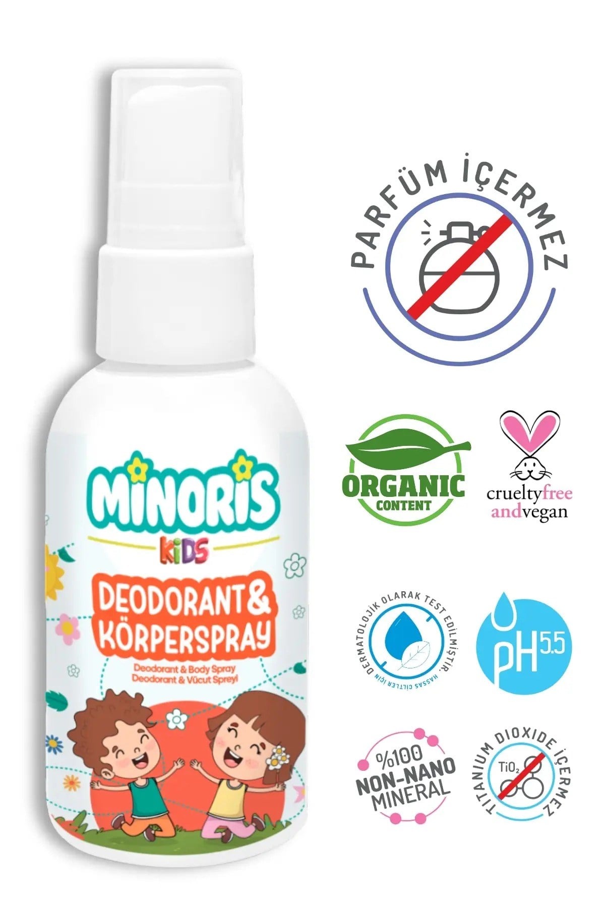 Minoris Kids Çocuk Deodorantı ve Vücut Spreyi 100 ml