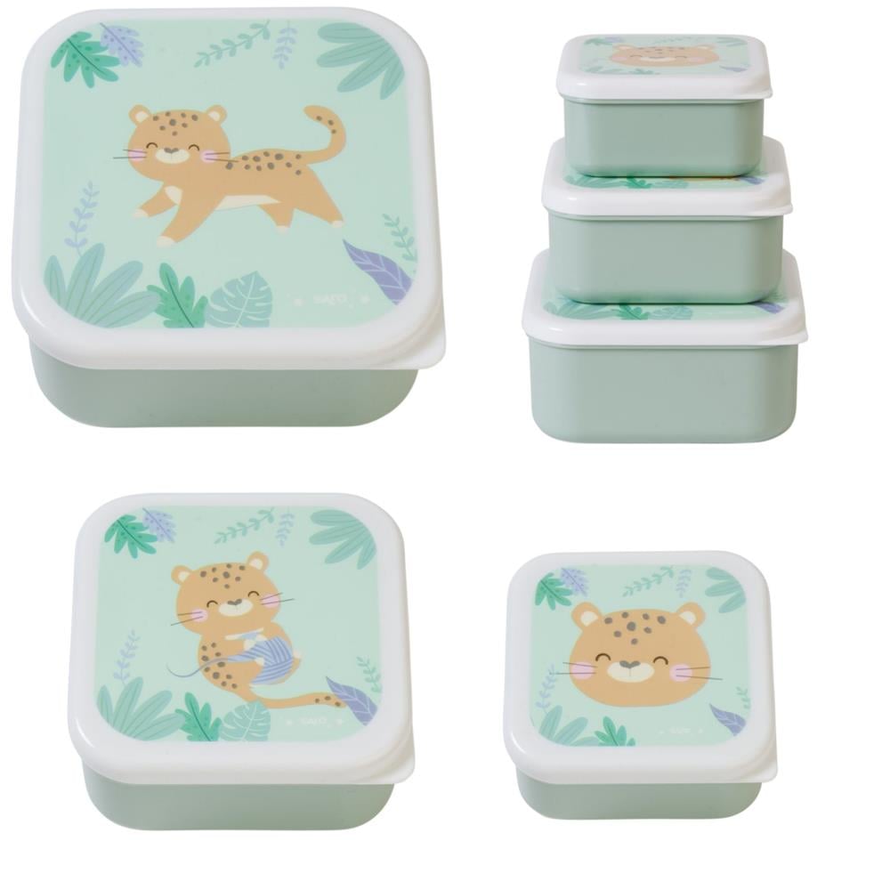 Saro 3 lü Beslenme / Atıştırma Kutusu Jungle Cheetah