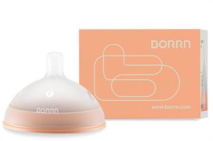 BORRN Antikolik Silikon Biberon Emziği 6-9 Ay Hızlı Akışlı Turuncu
