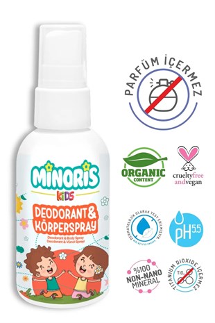 Minoris Kids Çocuk Deodorantı ve Vücut Spreyi 100 ml