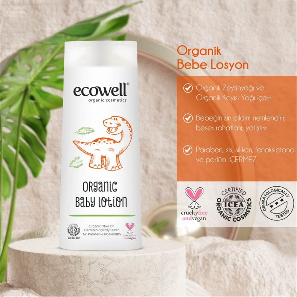 Ecowell Organik Bebe Losyonu - 300 Ml 