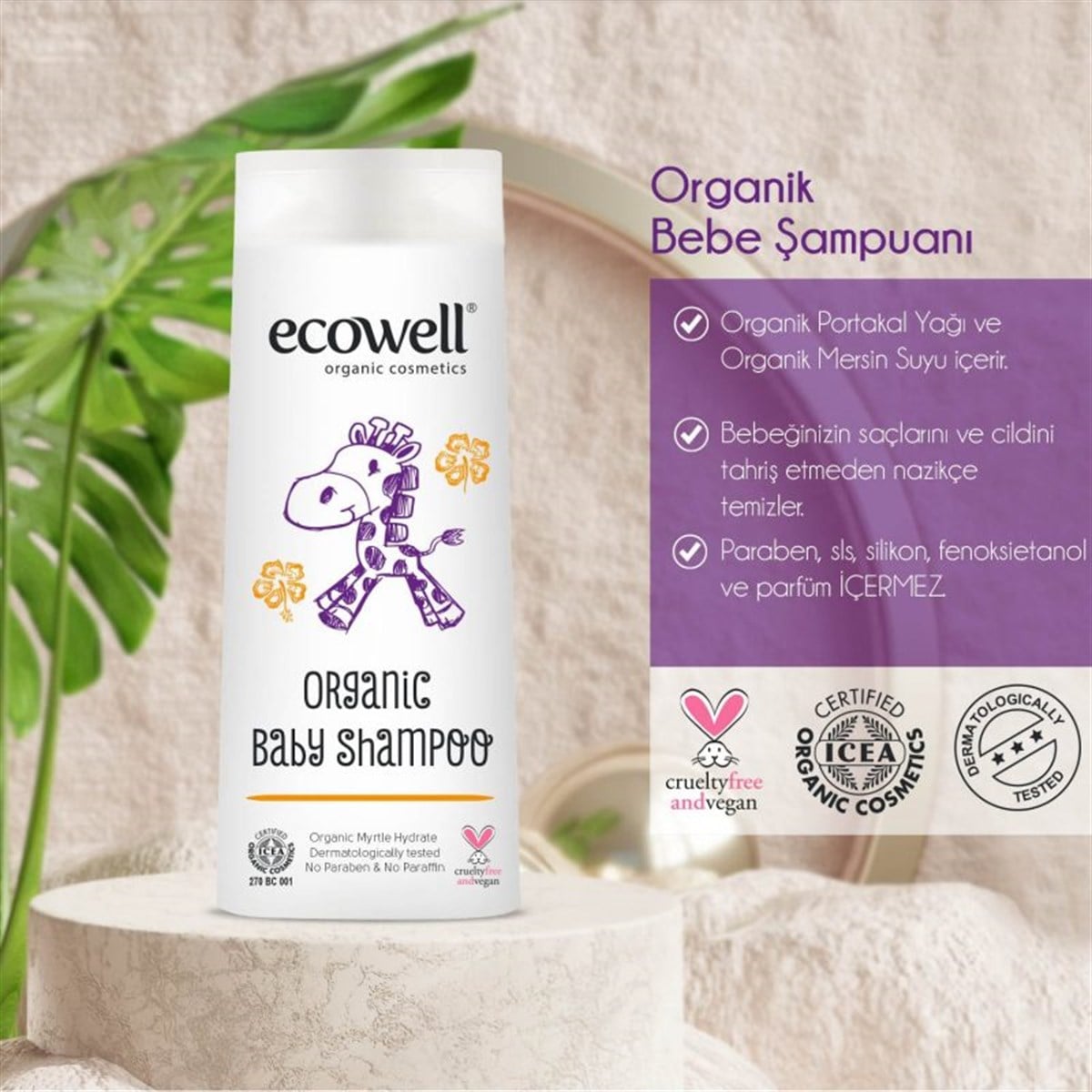 Ecowell Organik Bebe Şampuanı - 300 ml