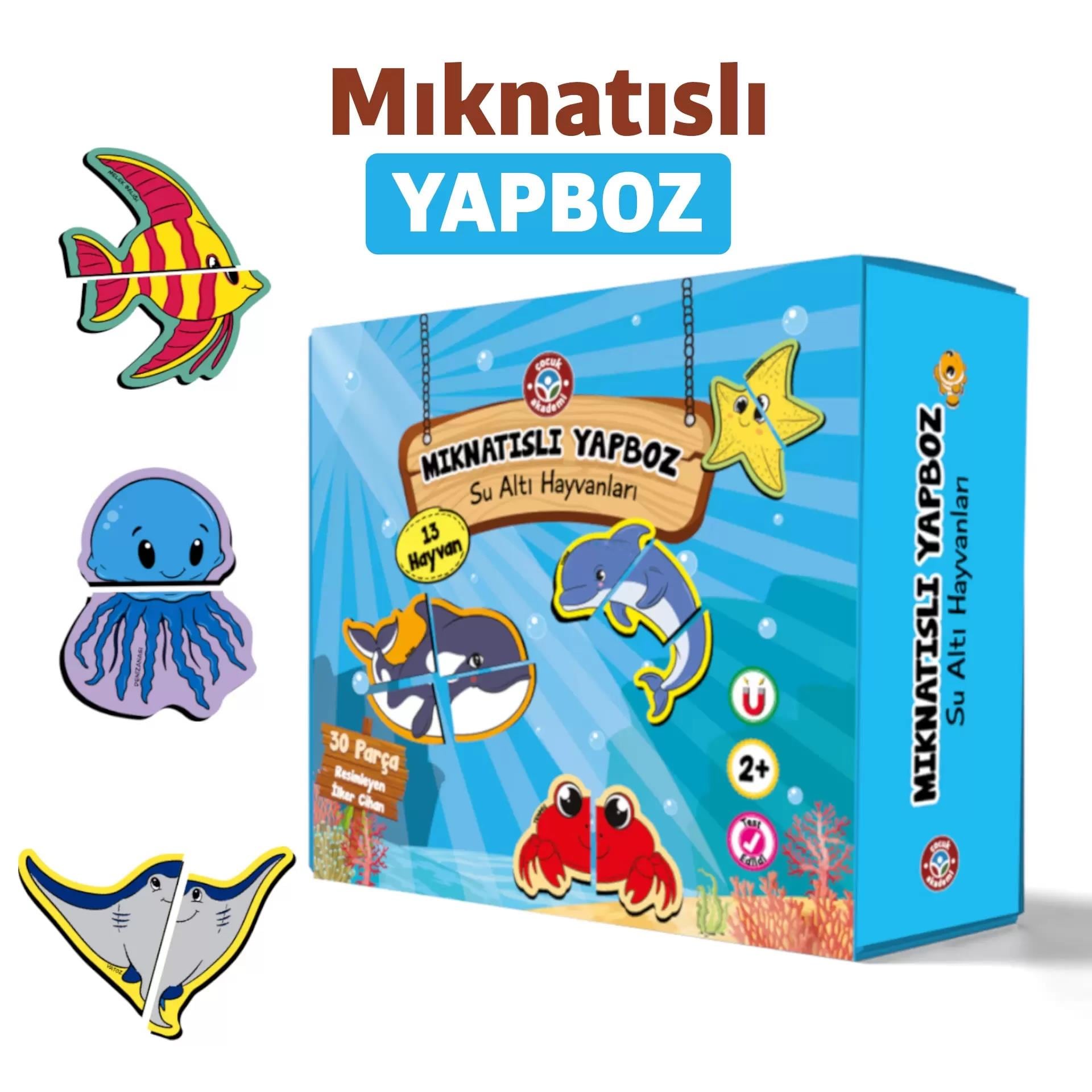 Mıknatıslı Yapboz Mıknatıslı Yapboz Su Altı Hayvanları