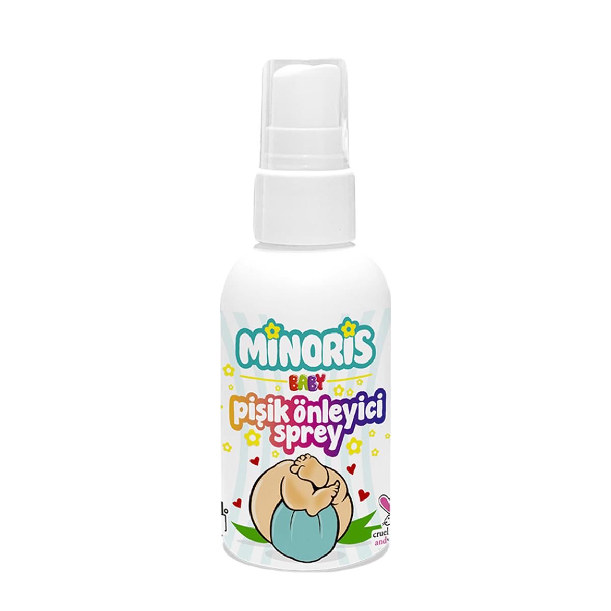 Minoris Baby Pişik Önleyici Sprey 100ml Parfümsüz, Vegan