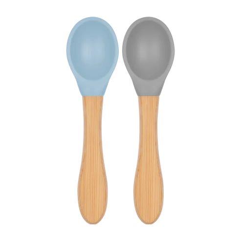 OiOi - Mama Kaşığı 2'li Mineral Blue / Powder Grey
