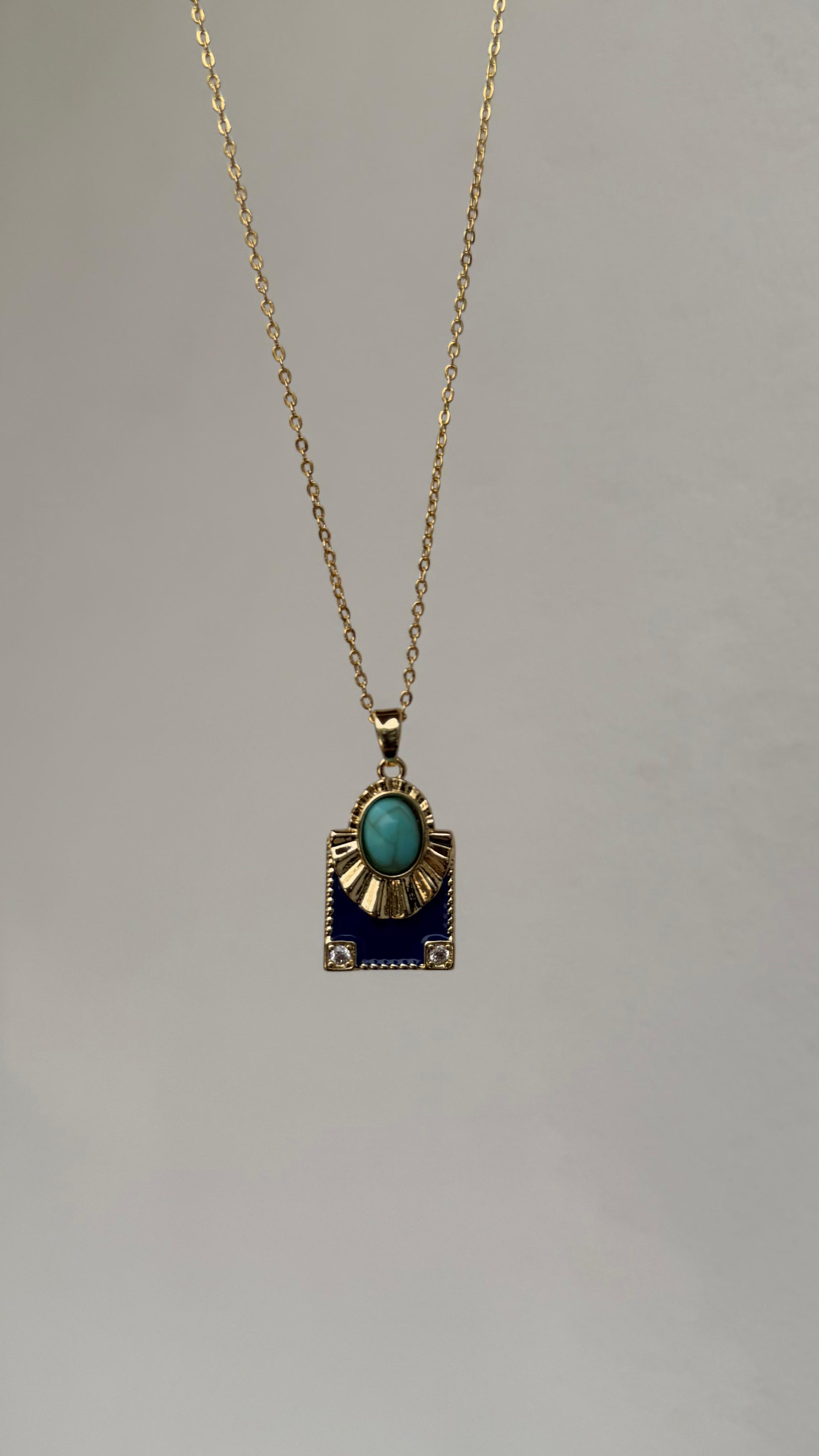 GOLD TURQUOISE KOLYE