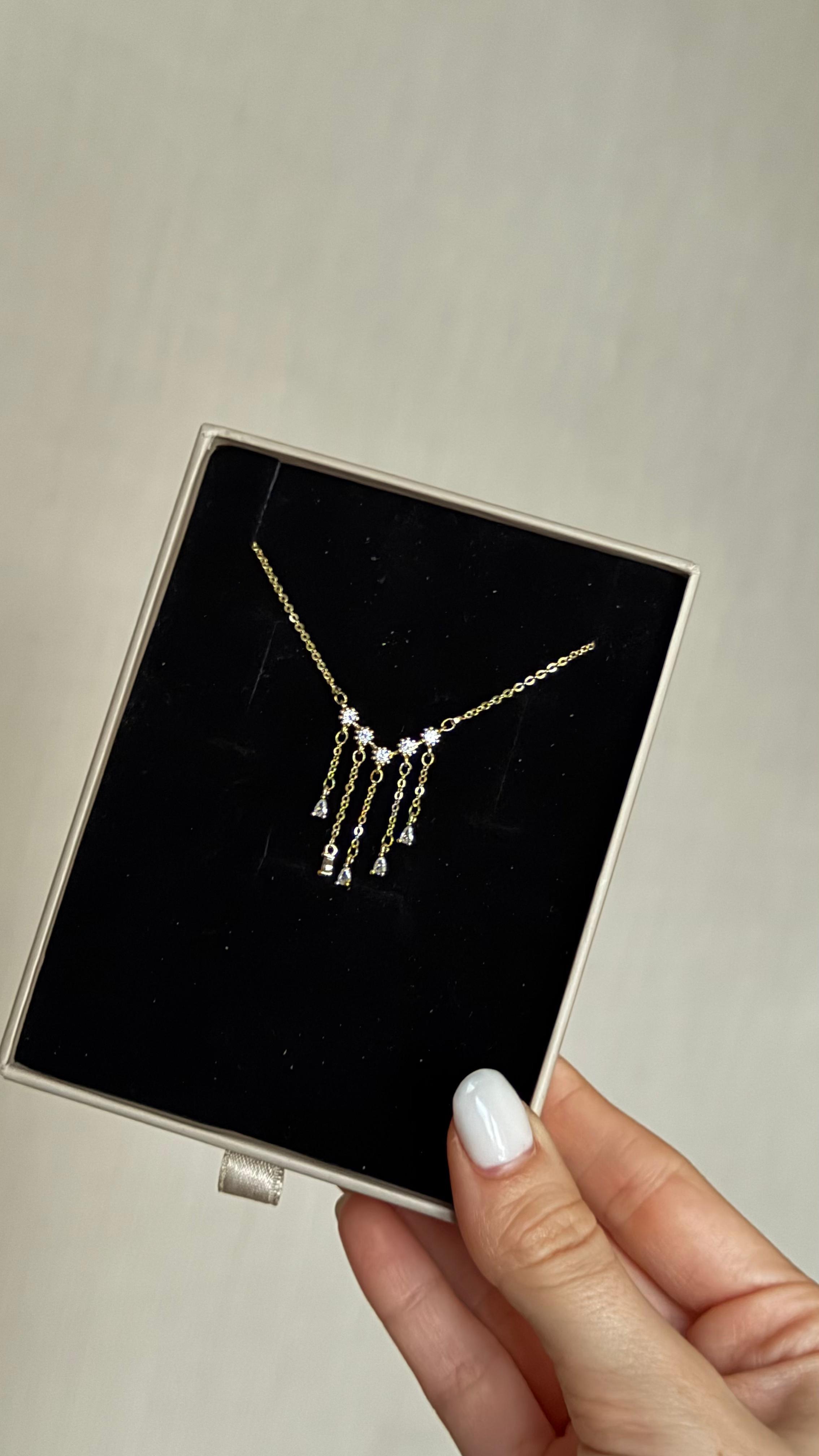 GOLD DROP STONE KOLYE