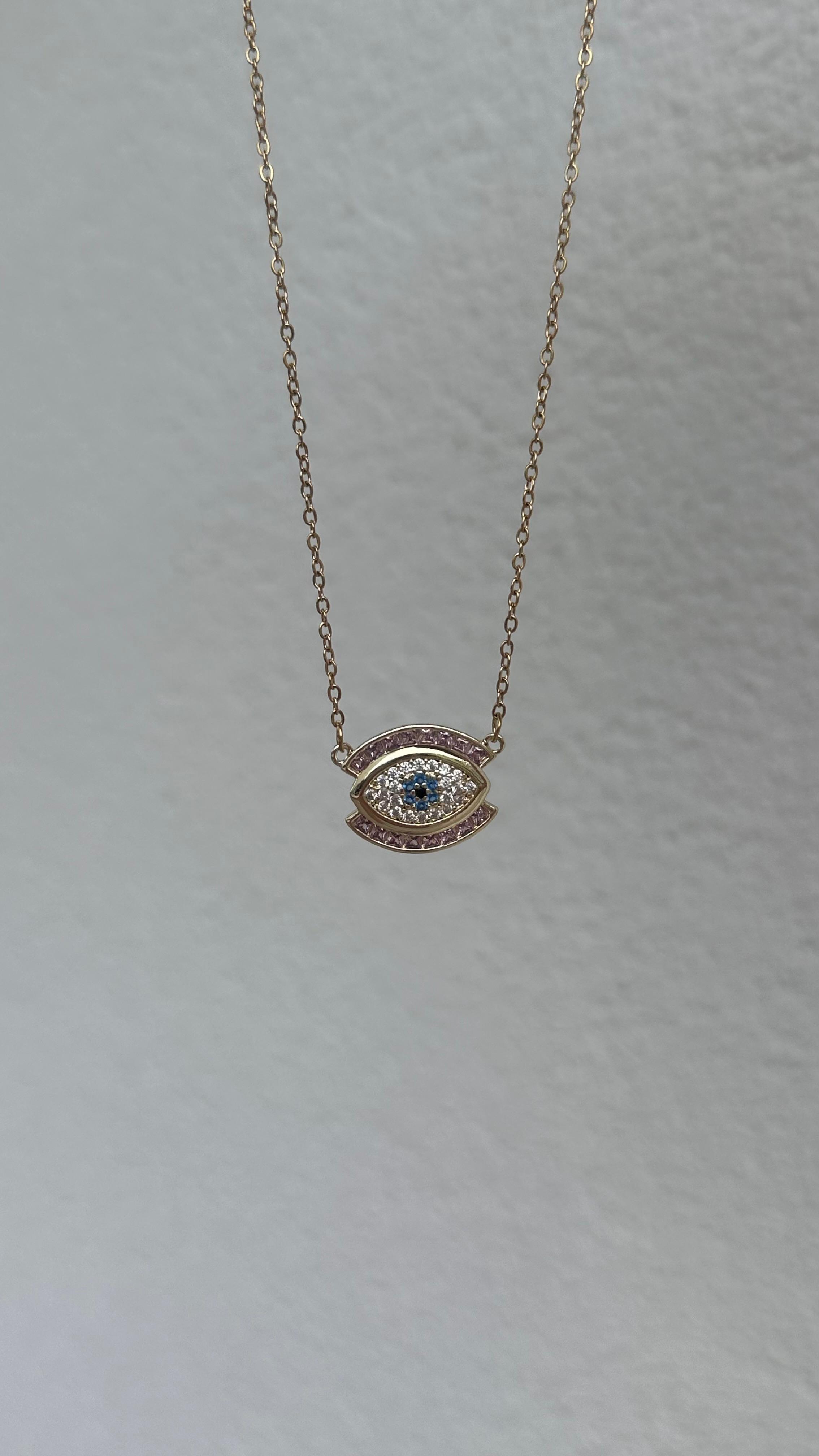 GOLD GÖZ DETAYLI KOLYE