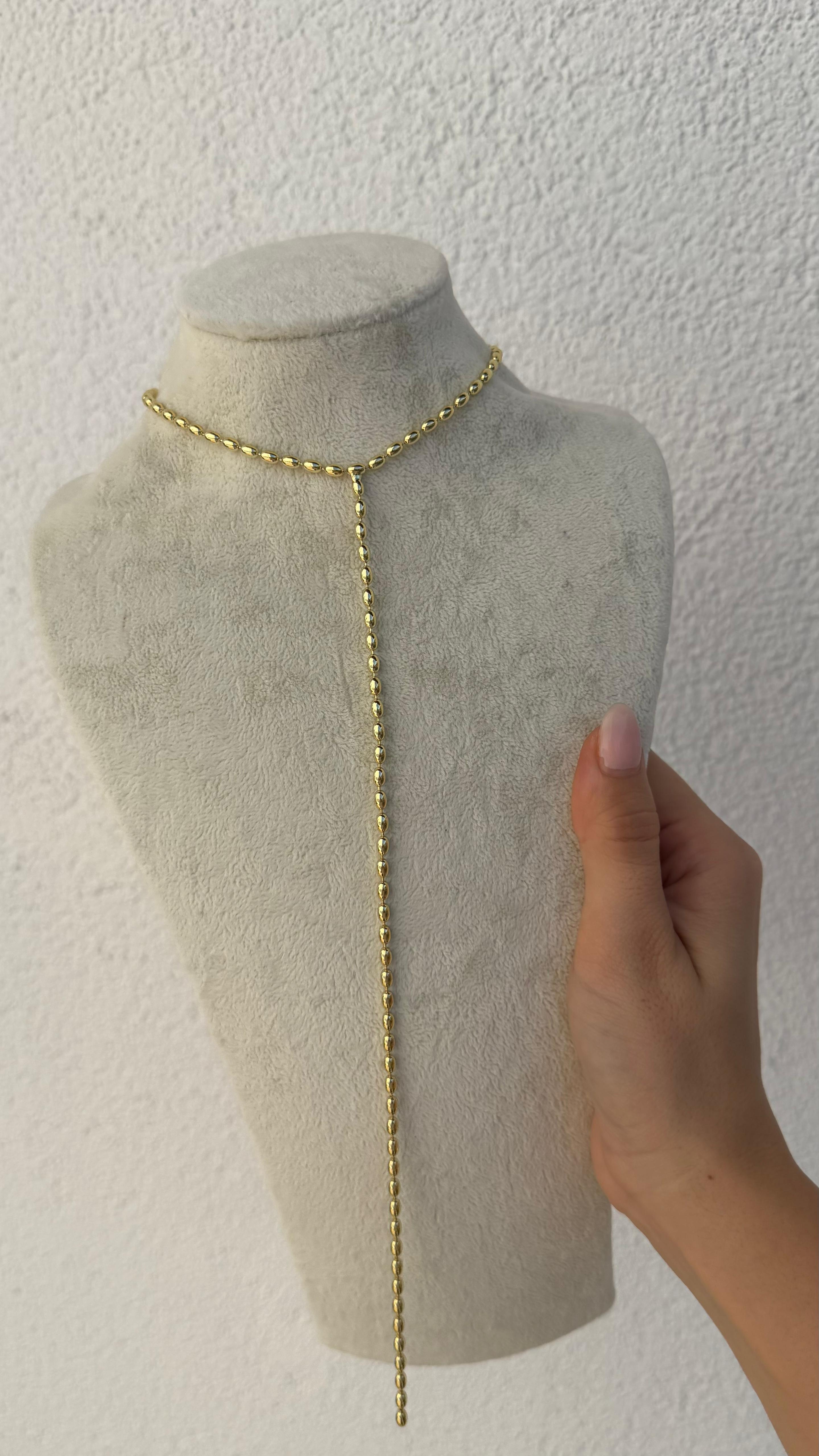 GOLD LARİAT KOLYE