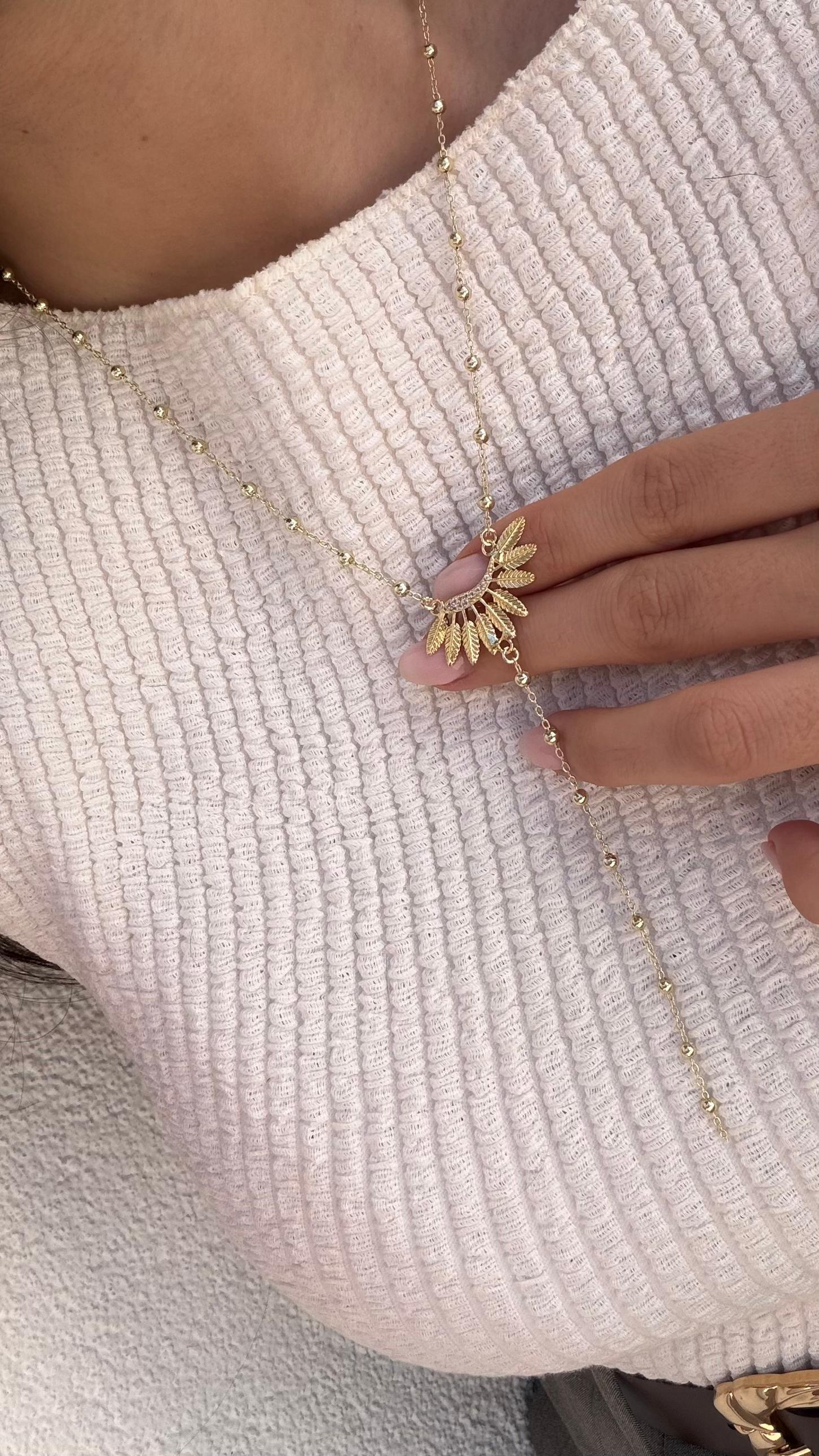 GOLD LEAF DETAY Y KOLYE 