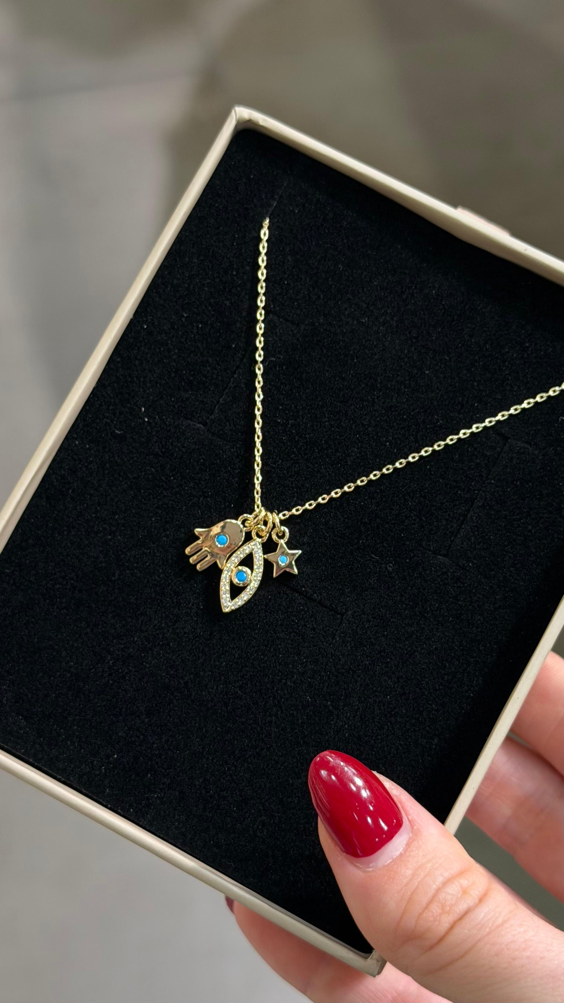 GOLD LUCKY CHARM KOLYE 