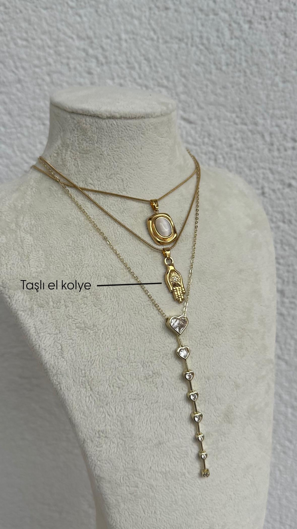TAŞLI EL KOLYE I ÇELİK