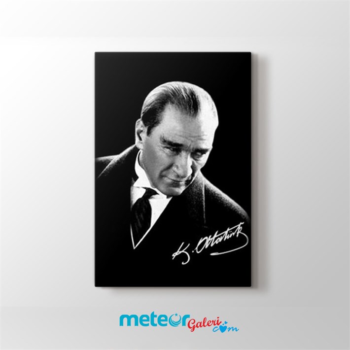 İmzalı Atatürk Kanvas Tablosu